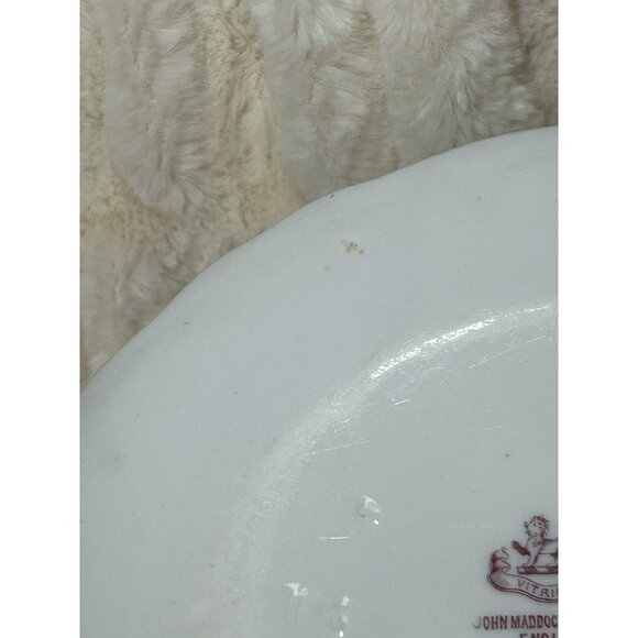 Antique 1890s John Maddock Sons Heumann Oval Platter Pink Color EUC VERY RARE - Picture 9 of 16